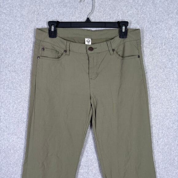 PrAna Pants 8 Green Nylon Stretch Low Rise Hiking Climbing Utility GORP Olive - Picture 2 of 13
